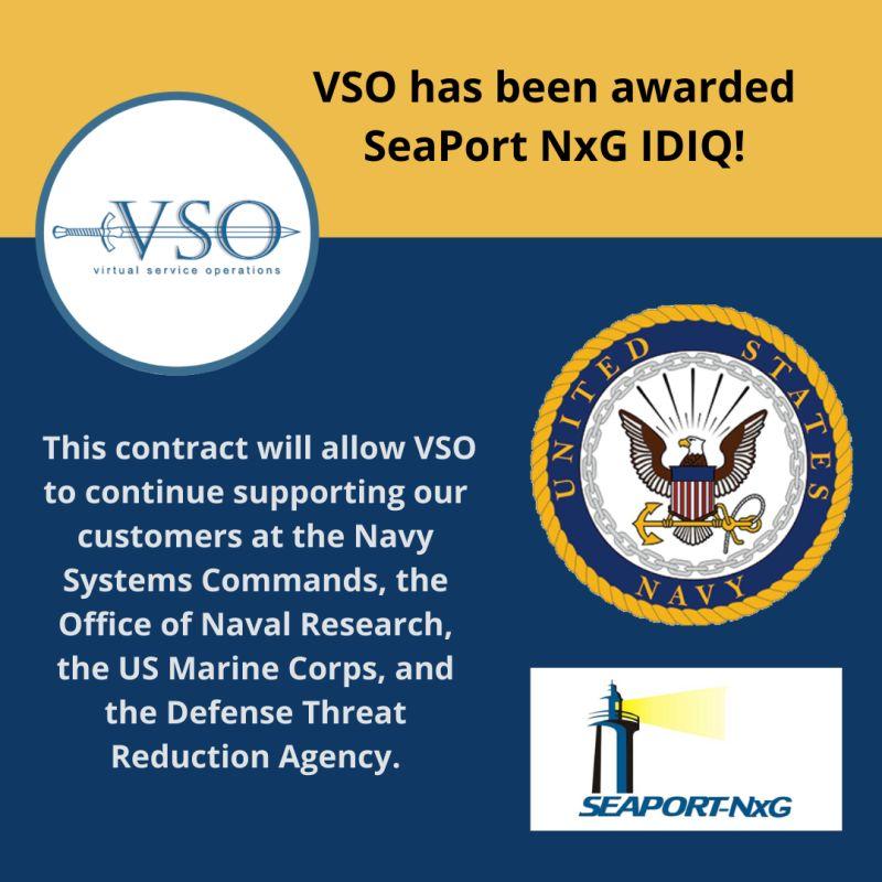 VSO has been awarded SeaPort NxG