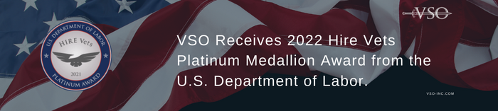 VSO Receives 2022 Hire Vets Platinum Medallion Award from the U.S. Department of Labor